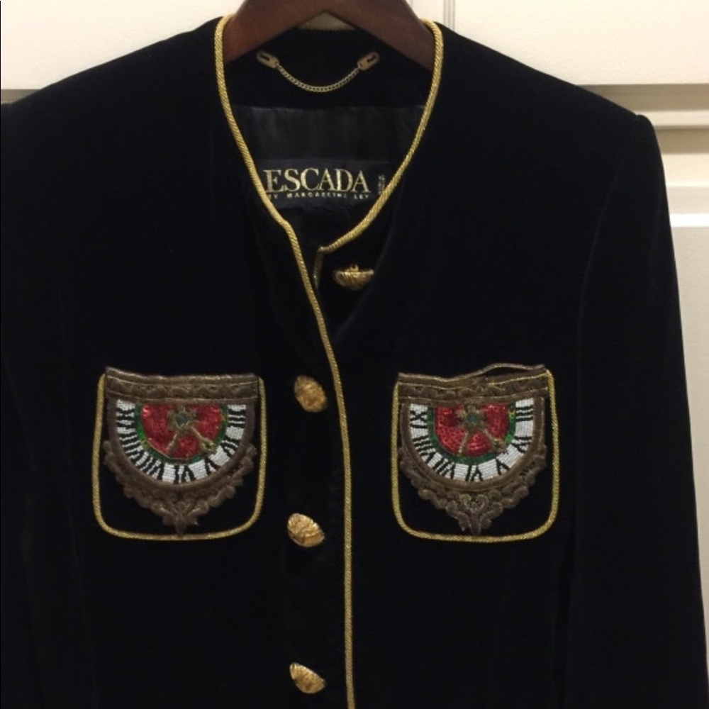 Escada vintage velvet jacket top